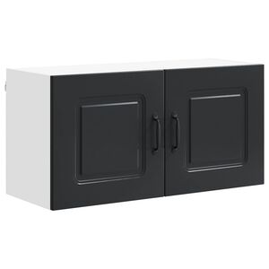 vidaXL Panel de lavaplatos Kalmar Negro 80 x 31 x 40 cm