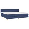 vidaXL Cama box spring con colch&oacute;n tela azul 200x200 cm
