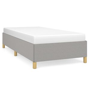 vidaXL Estructura de cama sin colch&oacute;n tela gris claro 90x200 cm