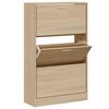 vidaXL Mueble zapatero madera contrachapada roble Sonoma 63x24x103 cm