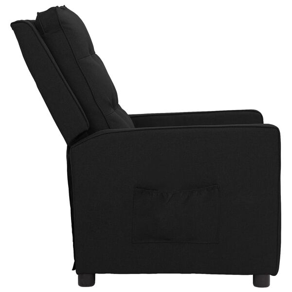 vidaXL Sill&oacute;n elevable tela negro