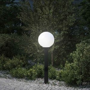 vidaXL Baliza de luz con toma de corriente de 80 cm, color negro, IP44