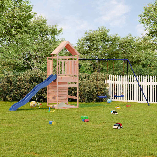 vidaXL Parque infantil de exterior madera maciza Douglas