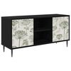 vidaXL Mueble de TV GOTHA 102 x 33 x 51 cm Roble Negro