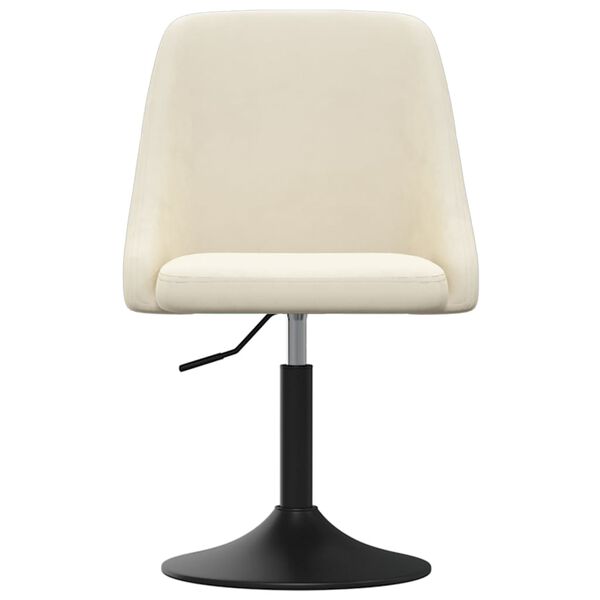 vidaXL Sillas de comedor 4 unidades terciopelo color crema