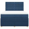 vidaXL Cama box spring con colch&oacute;n tela azul 140x190 cm