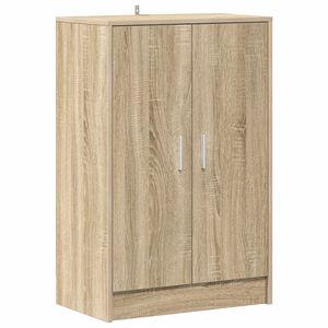 vidaXL Zapatero madera contrachapada roble Sonoma 60x35x92 cm