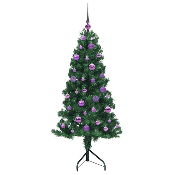 vidaXL &Aacute;rbol de Navidad Artificial de Esquina Verde 150 cm PVC y Metal