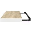 vidaXL Estante flotante de pared MDF roble y blanco 60x23,5x3,8 cm