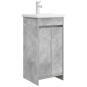 vidaXL Vanidad de ba&ntilde;o con lavabo Gris Hormig&oacute;n 42 x 40 x 84,5 cm