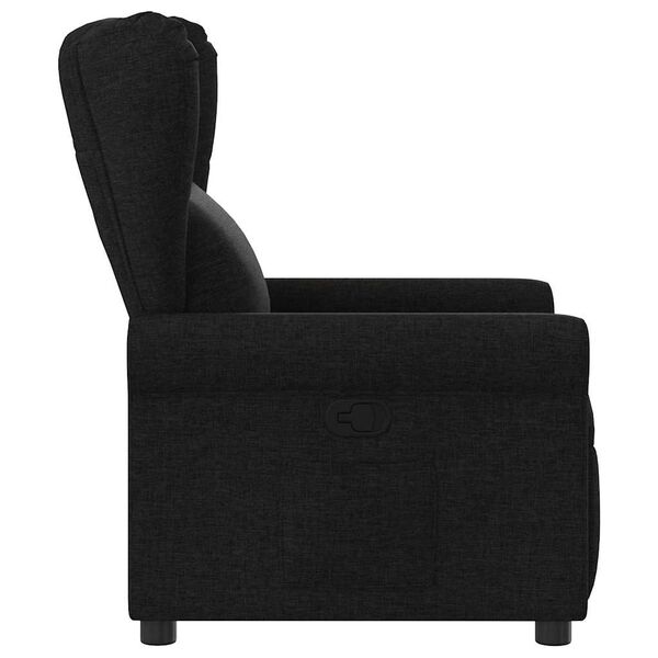 vidaXL Sill&oacute;n reclinable de tela negro
