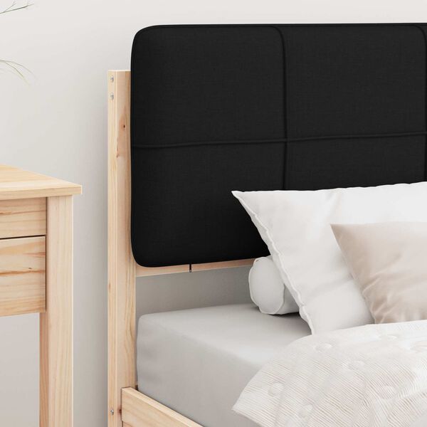 vidaXL Estructura de Cama con Cabecera Tapizada Negro 100 x 200 cm