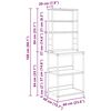 vidaXL Estante de cocina Roble Negro 60 x 40 x 168 cm