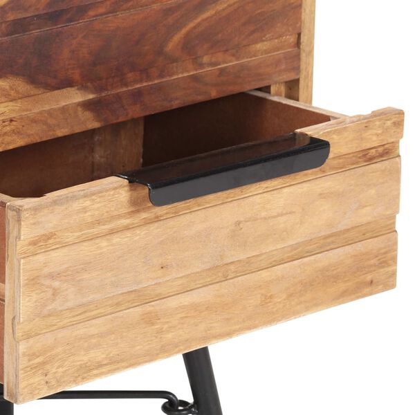 vidaXL Mesita de noche de madera maciza de acacia 40x30x50 cm