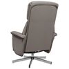 vidaXL Sill&oacute;n reclinable con reposapi&eacute;s tela gris taupe
