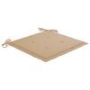 vidaXL Sillas de jard&iacute;n 4 uds madera maciza de teca con cojines beige