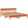 vidaXL Cama sin colchón madera maciza de pino marrón cera 180x200 cm