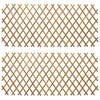 vidaXL Valla Trellis Expandible 2 pcs Marr&oacute;n Claro 100 x 105 cm Bamb&uacute;