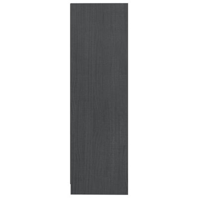 vidaXL Estantería de madera maciza de pino gris 70x33x110 cm