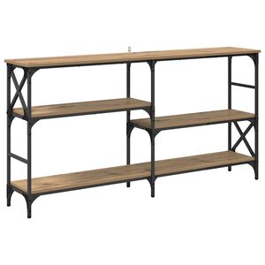 vidaXL Mesa Consola con estante Roble artesanal 150 x 29 x 76,5 cm
