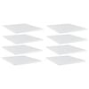 vidaXL Estante estanter&iacute;a 8uds contrachapada blanco brillo 40x50x1,5cm
