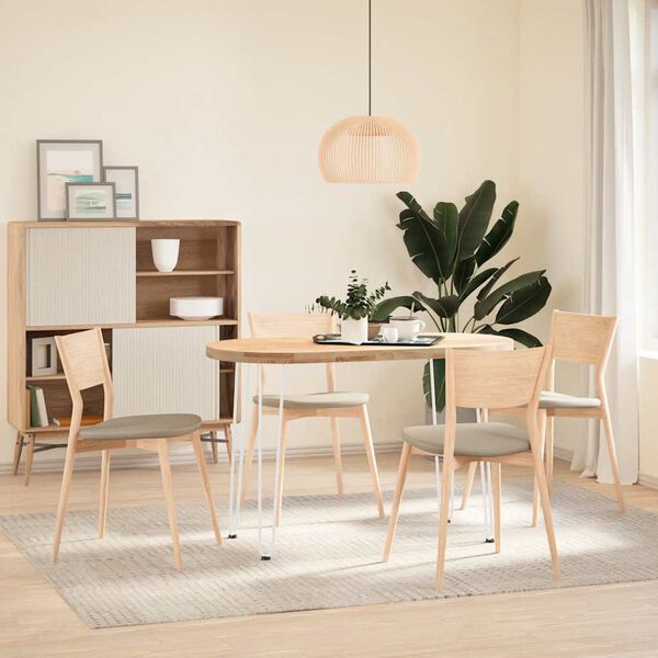 vidaXL Patas de horquilla para consolas (4 unidades), color blanco, 72 cm, acero macizo