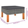vidaXL Set de muebles de jard&iacute;n 6 pzas y cojines rat&aacute;n sint&eacute;tico gris