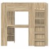 vidaXL Estructura de litera con escritorio Roble Sonoma 75 x 190 cm
