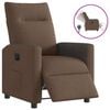 vidaXL Sill&oacute;n reclinable el&eacute;ctrico de tela marr&oacute;n