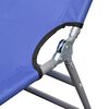 vidaXL Tumbona plegable de acero con recubrimiento polvo azul