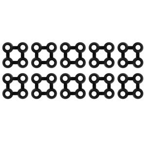 vidaXL Conectores de alfombra 10 unidades goma negro