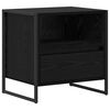 vidaXL Mesa de Noche Roble Negro 50 x 39,5 x 50 cm