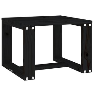 vidaXL Mesa auxiliar de jard&iacute;n madera maciza pino negro 40x38x28,5 cm