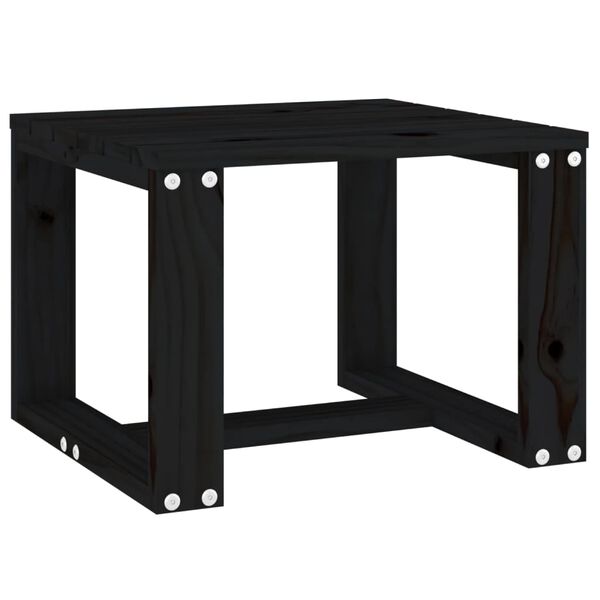 vidaXL Mesa auxiliar de jard&iacute;n madera maciza pino negro 40x38x28,5 cm