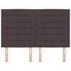 vidaXL Cabecero Marr&oacute;n Oscuro 144 cm tela