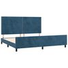 vidaXL Estructura cama sin colch&oacute;n terciopelo azul oscuro 200x200 cm