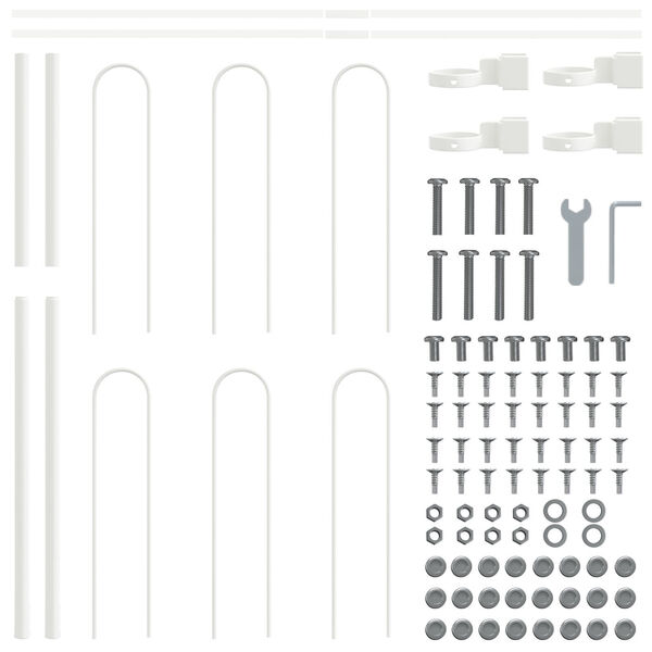 vidaXL Cerca de jardín Blanco 1.7 x 0.8 m