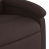 vidaXL Sillón de masaje reclinable de tela marrón oscuro