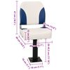 vidaXL Asiento de barco con pedestal altura ajustable 360° giratorio