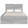 vidaXL Estructura de cama con cabecera Gris Sonoma 120 x 200 cm