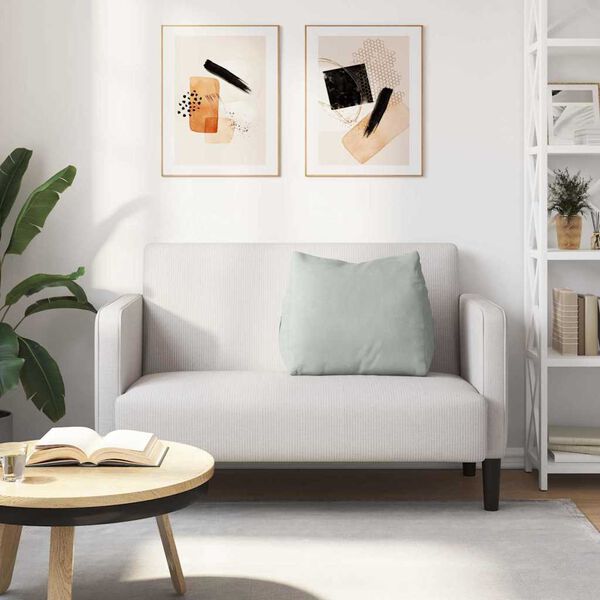 vidaXL Coj&iacute;n de Espalda Gris Claro 60 x 20 x 50 cm Tela de pana