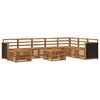 vidaXL Conjunto de sof&aacute;s de exterior 7 uds. Natural