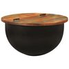 vidaXL Mesa de centro de madera maciza reciclada negra 50x27 cm
