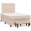 vidaXL Cama box spring con colch&oacute;n cuero sint&eacute;tico capuchino 120x190cm