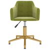 vidaXL Sillas de comedor giratorias 4 unidades terciopelo verde claro