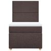 vidaXL Cama box spring con colch&oacute;n tela marr&oacute;n oscuro 80x200 cm