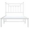 vidaXL Estructura cama sin colchón con cabecero metal blanco 80x200 cm