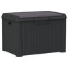 vidaXL Caja de almacenaje jard&iacute;n con coj&iacute;n asiento PP antracita 125 L