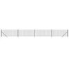 vidaXL Cerca de alambre con pinchos de anclaje gris antracita 1x10 m