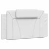 vidaXL Estructura de cama Viana sin colch&oacute;n cuero sint&eacute;tico blanco 100x203cm